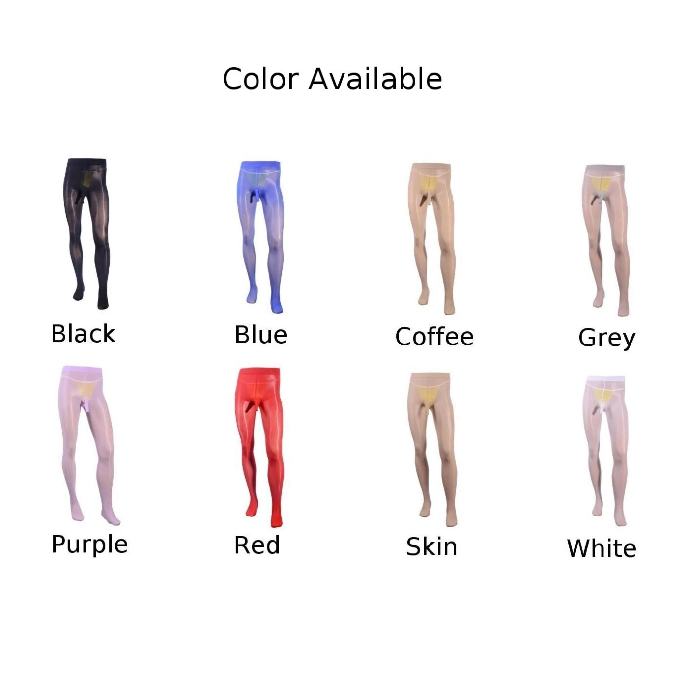 Men Open/Close JJ Peni Sheath Pantyhose Hosiery Sexy Pantyhose Ultra-Thin Sheer Shiny Stockings Tights Gay Sex Underwear