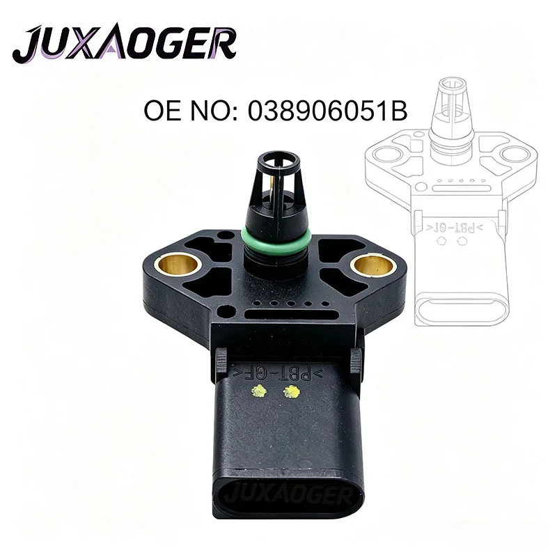 MAP Manifold Absolute Pressure Sensor 038906051B 03G906051D For VW Golf Jetta Passat Beetle Audi A3 A4 A6 A8 TT Skoda Seat 1.8T
