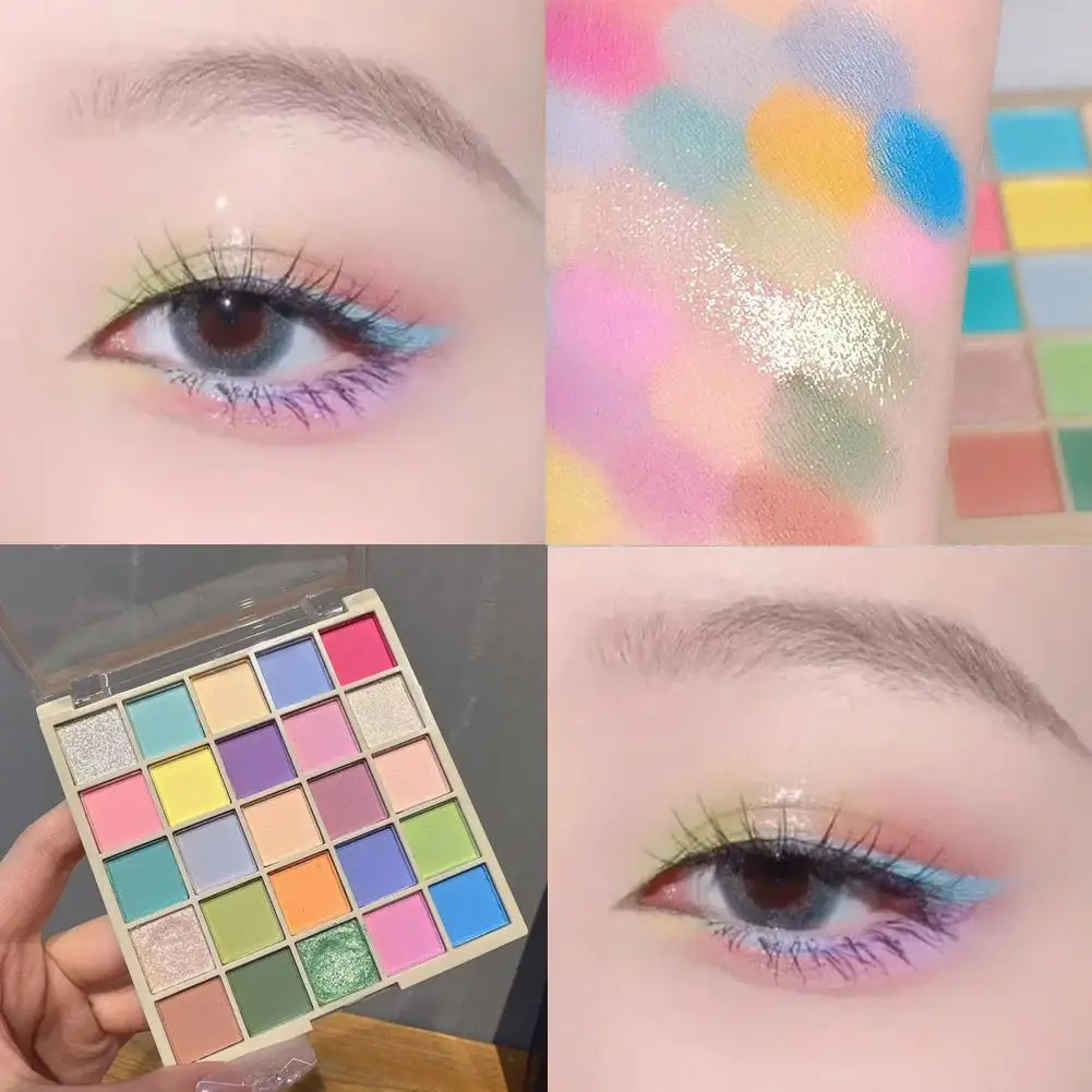 25 Color Makaron Eye Shadow Palette Shining Pearlescent Makeup Color Dopamine Stage Eye Eyeshadow Makeup Cosmetics H3O1
