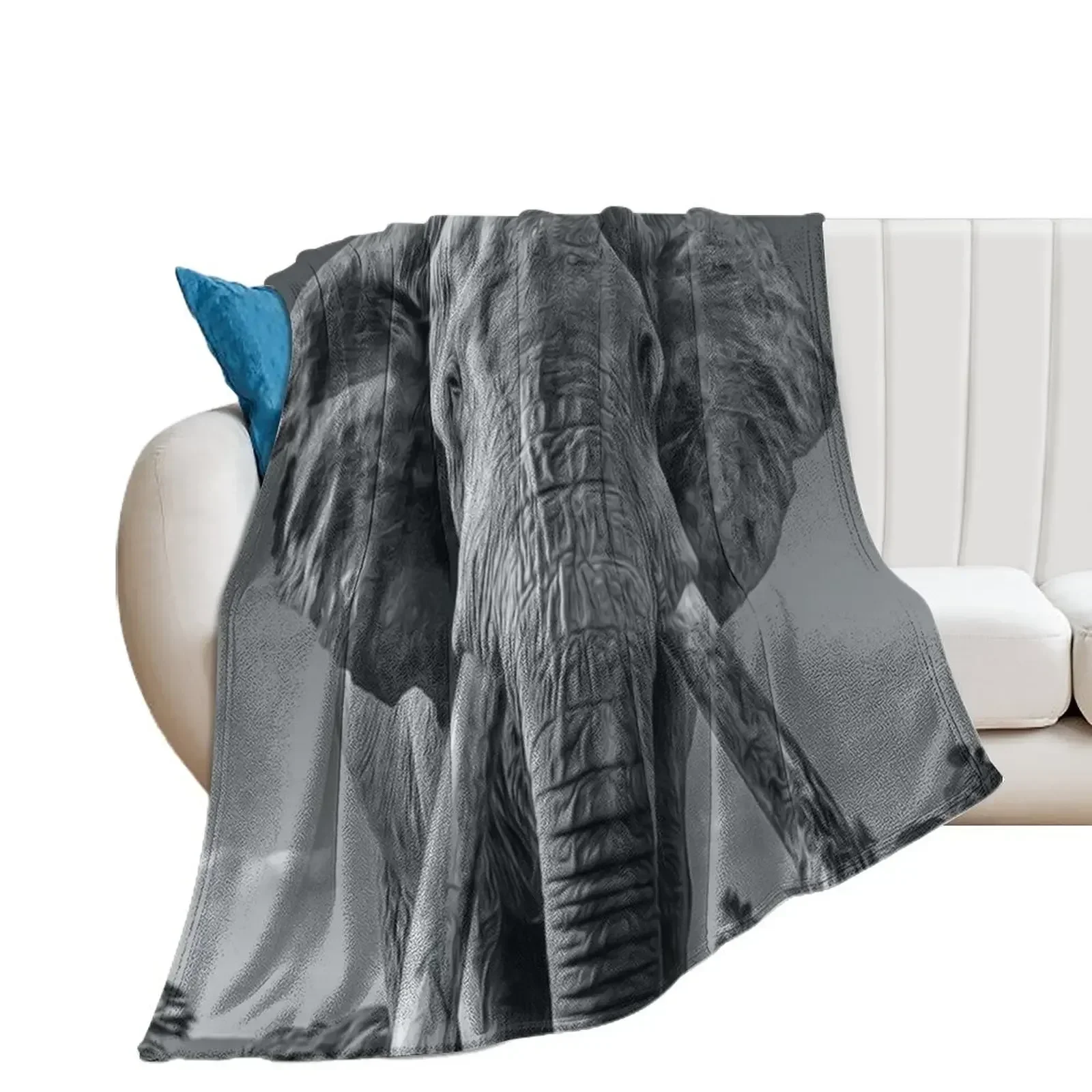 

THE GREAT ELEPHANT Throw Blanket Extra Large Throw Large Flannel Bed Blankets