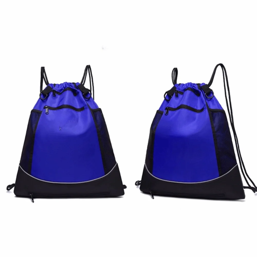 

Waterproof Sports Ball Backpack Polyester with Mesh Pocket Travel Gym Shoulders Bag Multifunctional Drawstring