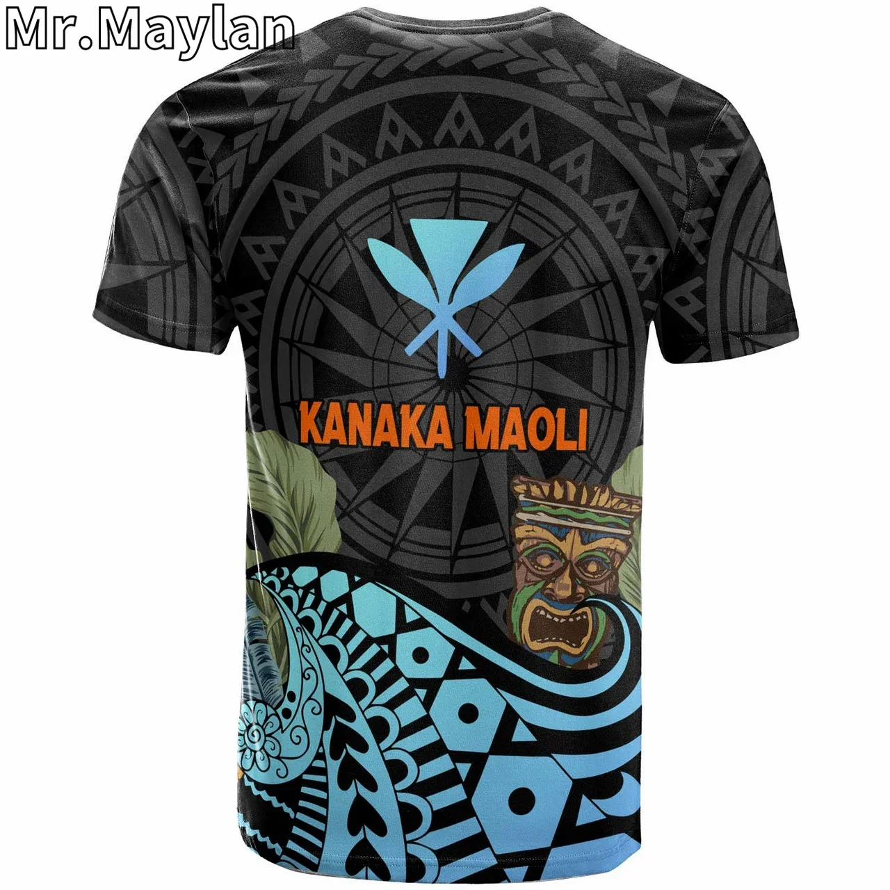 Tiki Custom Kanaka Maoli Men's and Women's 3D T-shirts Kamehameha King and Polinesiana with Masks