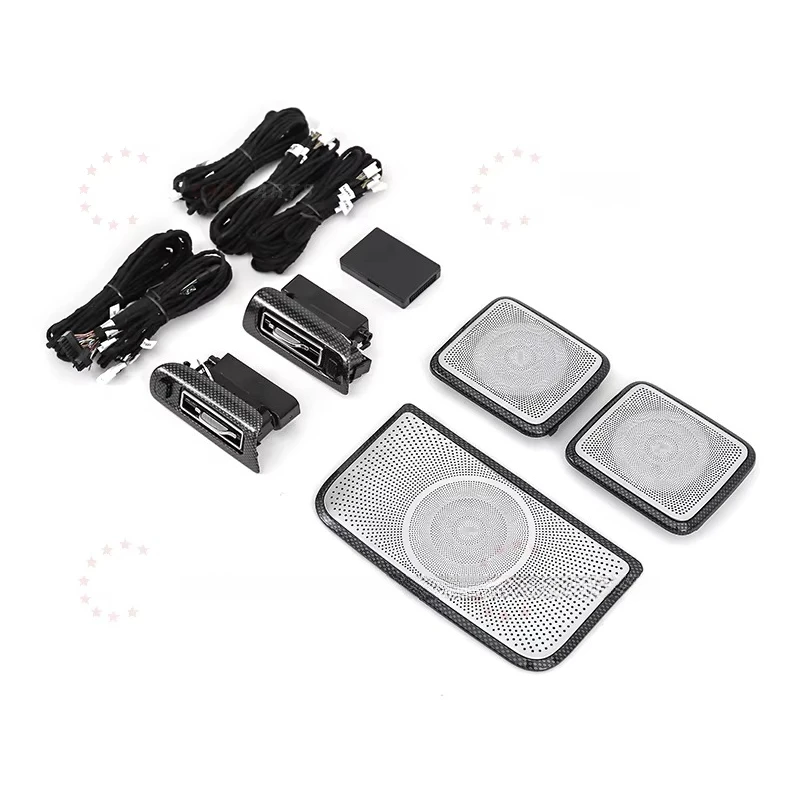W464 B Pillar May Style Glow Air Vent & Rear Berlin Sound Glow Horn Cover for Benz G-Class W464 (2018-2024) ABS Tweeter