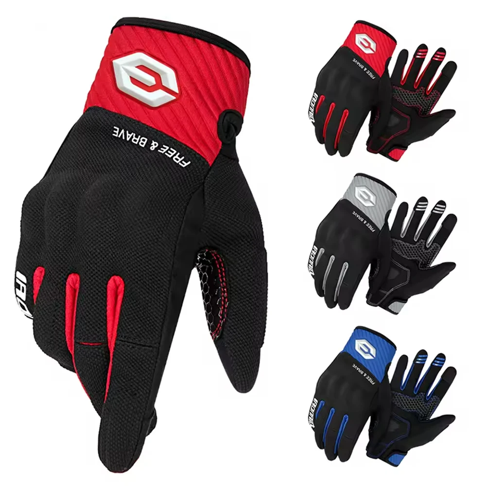 

Мужские и женские мотоциклетные перчатки, уличные мотоциклетные перчатки с сенсорным экраном, защитные перчатки для мотокросса с полным пальцем на все сезоны
