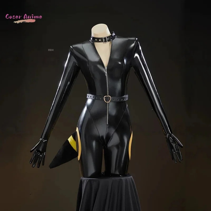 Umbreon Cosplay Costume Halloween Christmas Comic size S-XL Plus Size Game Poke mon Newly Black Jumpsuit leather jacket