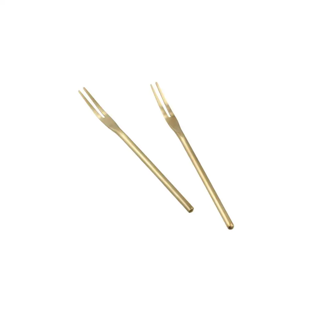

Fashion Thin Household Pickle Fork Solid Long Handle Tableware Utensil Kitchen Supplies Fruit Toothpick Fruit Fork