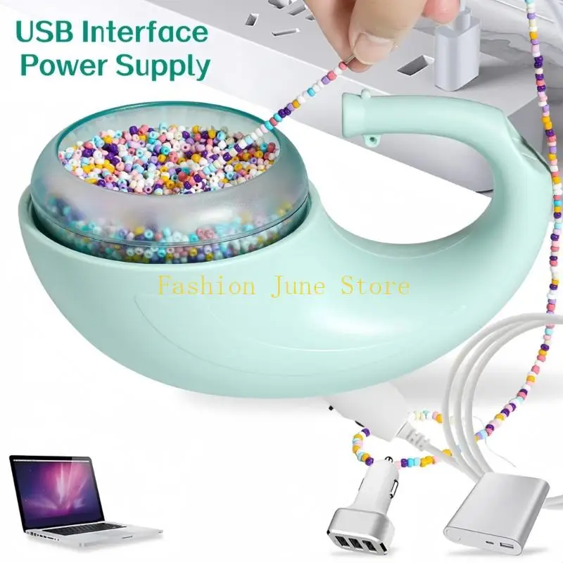 N5KA Automatic Electric Beading Tool with Safe Plastic Texture for Jewelry Making