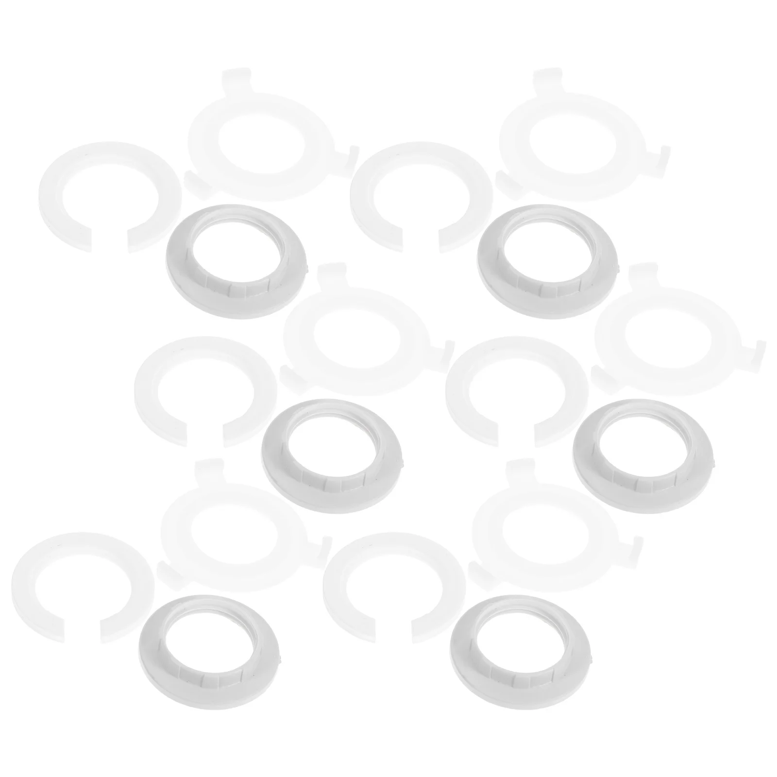 30Pcs Lampshade Adapter Rings E27 E14 Clip-on Converters Light Fittings Socket Shade Parts Light Socket Rings Lampshade Reducer