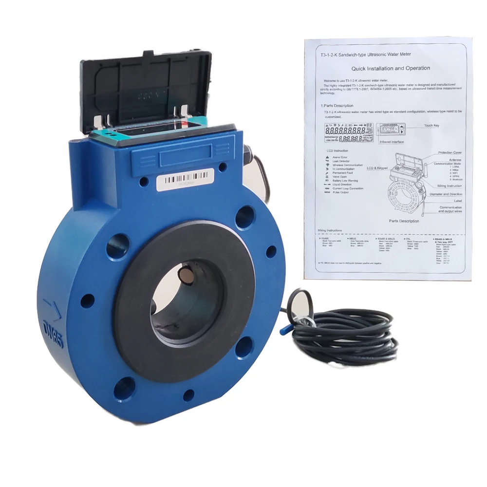 DN50 DN65 Ultrasonic flow meter DN80 DN100 Agricultural irrigation flowmeter Battery powered ultrasonic water meter Modbus RS485