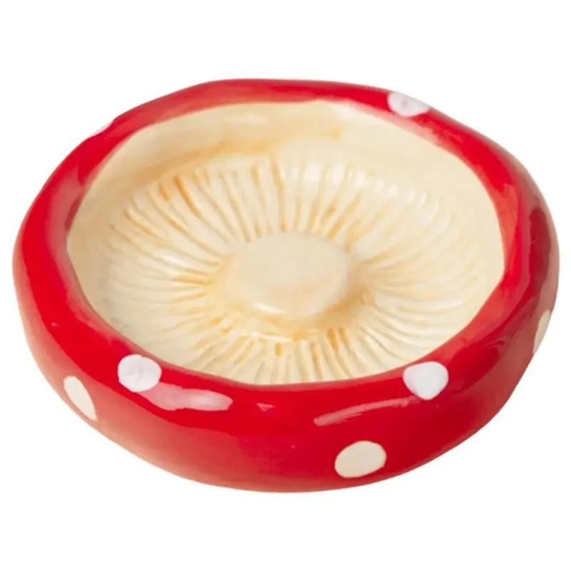 AA83 Mushroom Ceramic Hamster Hideout Water Bottle with Stand Food Bowl Hamster Accessories Furniture Sleephouse A