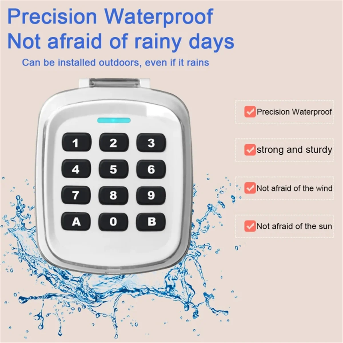 GOB-oWireless لوحة المفاتيح باب المرآب التحكم عن بعد 4 في 1 280-868 ميجا هرتز بوابة متعددة التردد باب المرآب التحكم عن بعد