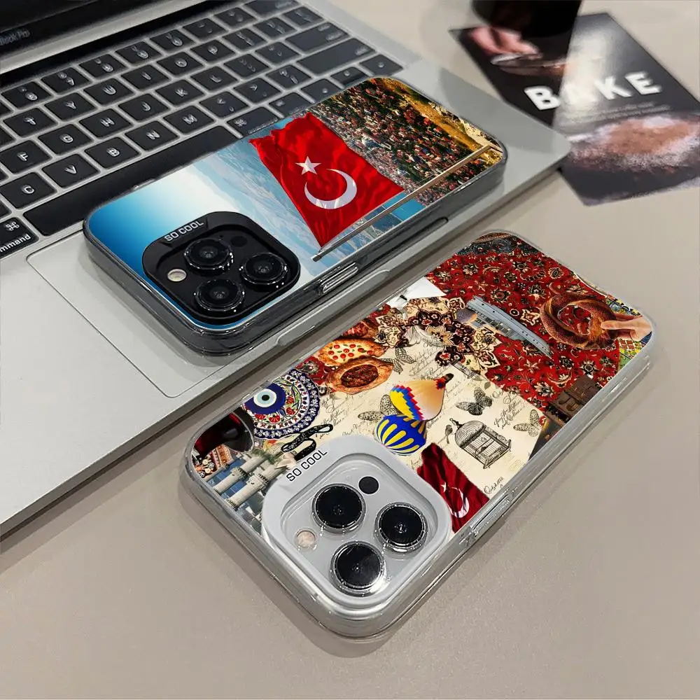 

Turkey Flag Phone Case for iPhone 17 16 15 14 13 12 11 X XR XS Air Pro Max Plus Black Colorful Silver Cover