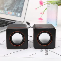 Home Laptop Mini Speaker Mini USB Powered Dual Stereo Speaker System Suitable for Multimedia Desktop Computers and Notebooks
