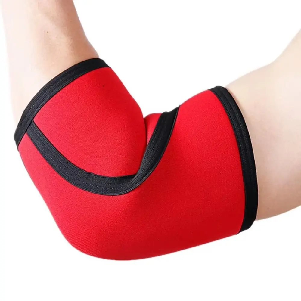 New Nylon Neoprene Elbow Pads Elastic Breathable Elbow Brace Red Sports Protective Gear Unisex