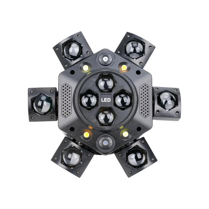 150W Stage Light 24CH DMX512 AC95-245V RGBW Laser Dual Strobe Light Sound Activated Lighting Strobe Light for Wedding Live Party