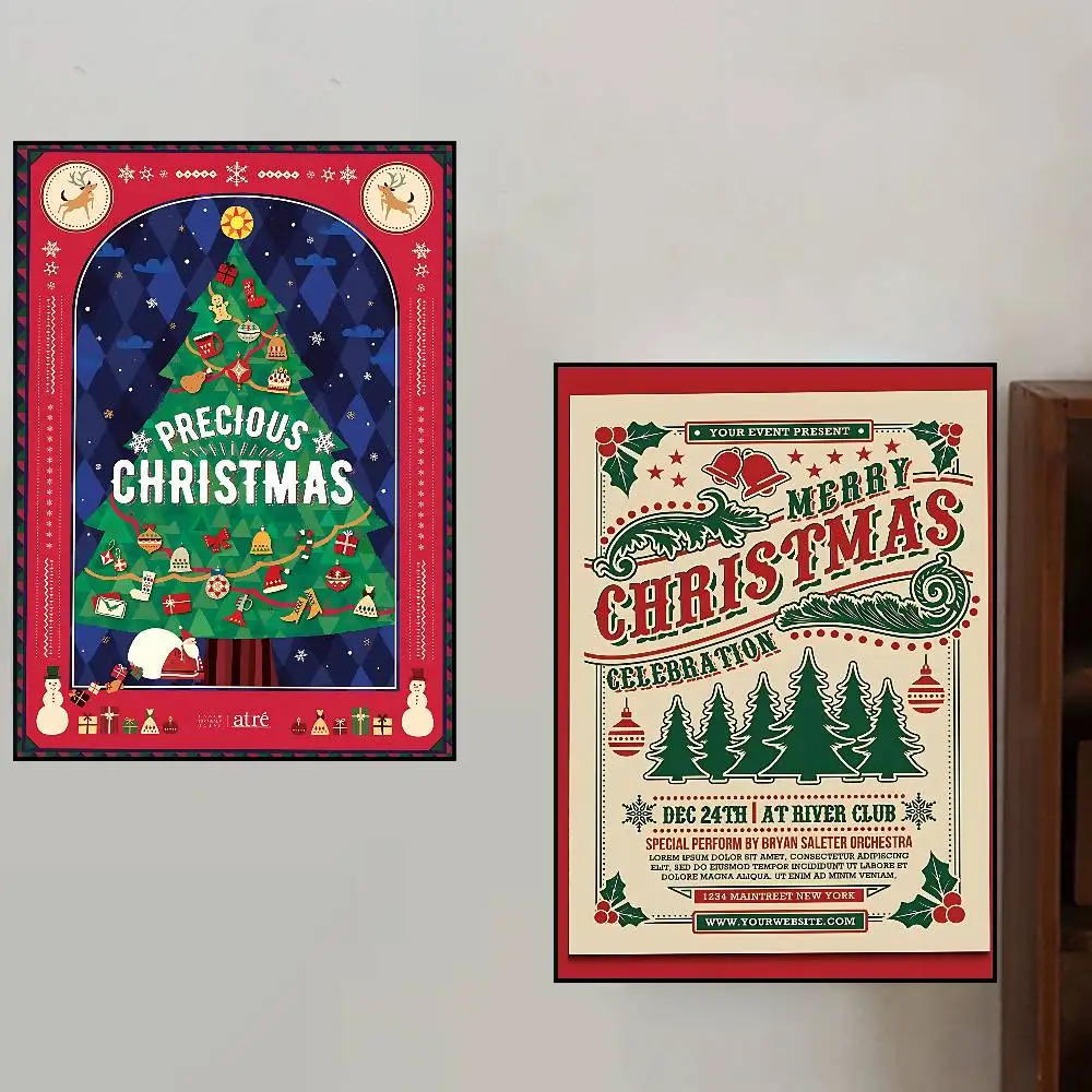 Marry Christmas Poster Canvas Paintings Posters & Prints Home Bedroom Living Room Decor