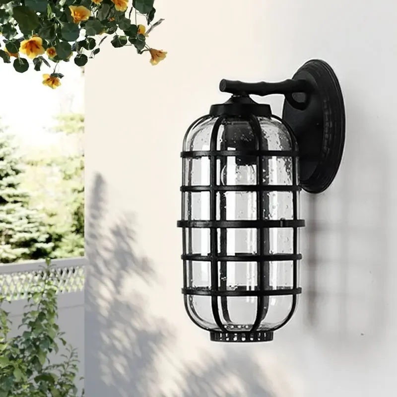 

American Retro Wall Lamp for Balcony Courtyard Corridor Exterior Light Outdoor Decoration Lighting Fixture Waterproof