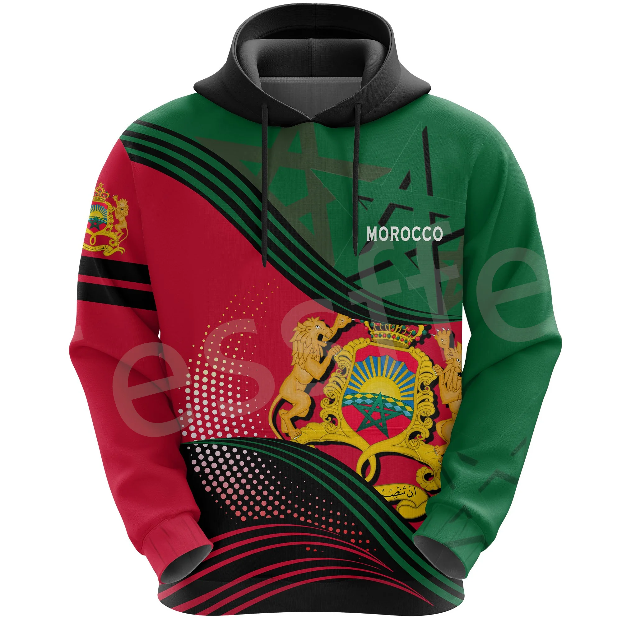 Tessffel Black History Africa County Morocco Flag Tribe Tattoo Tracksuit 3DPrint Men/Women Streetwear Casual Pullover Hoodies 21