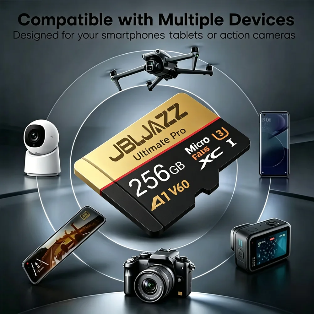 Tarjeta Micro SD Extreme A1 4K de Alta Velocidad 190MB/s, Tarjeta de Memoria Flash TF para Drones, Teléfonos, Cámaras de Coche, Compatible con Sony RX100