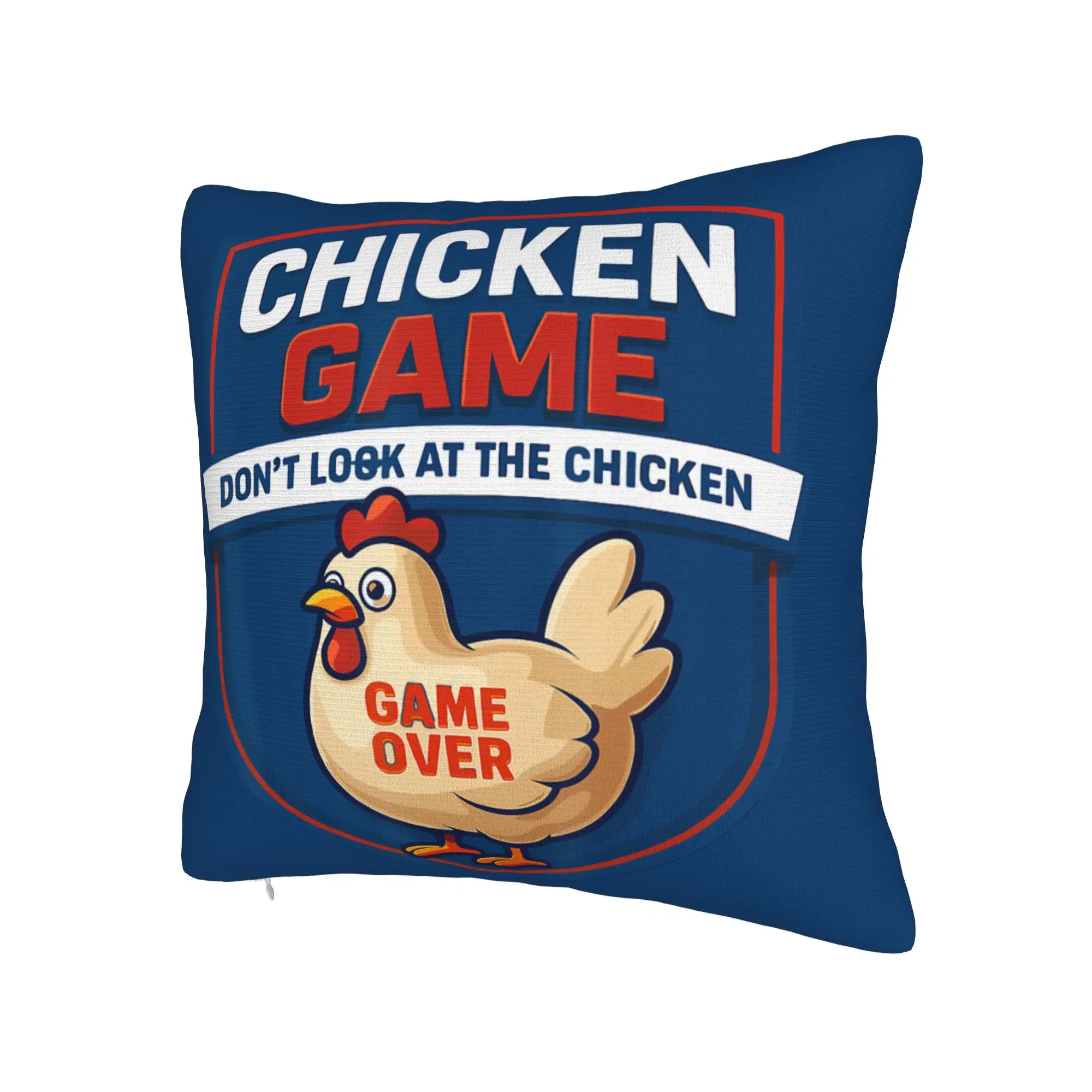 Decorative Pillowcases Chicken Game Dont Look At The Chicken Accessories Home  Pillow Case Cover Square Style Multiple Sizes