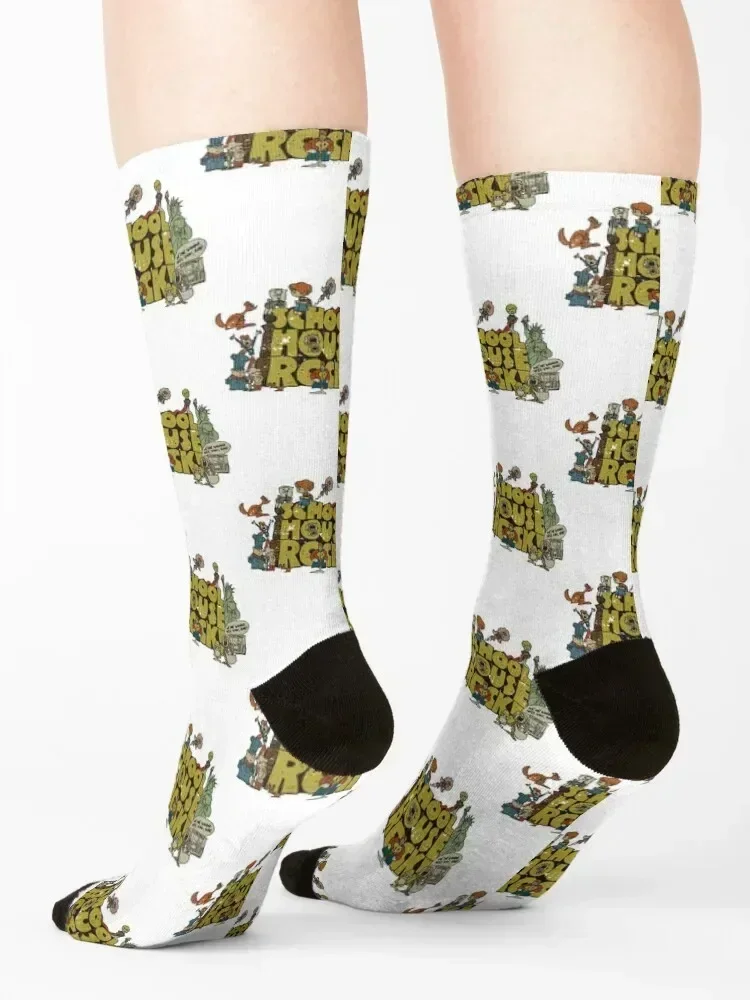 VINTAGE- Schoolhouse Rock Since 1873 Socks Novelties winter thermal Antiskid soccer luxe Socks Men's Women's