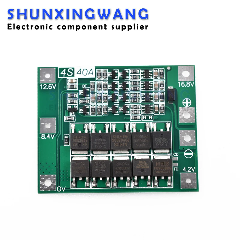 3S 4S 40A Li-ion Lithium Battery Charger Protection Board 18650 BMS For Drill Motor 11.1V 12.6V/14.8V 16.8V Enhance Balance