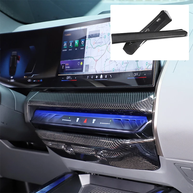 

For BMW X3 G45 2025+ Automotive Center Console Air Outlet Decorative Frame Made of Genuine Carbon Fiber Car Accessories