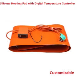 110V/220V Silicone Rubber Electric Heating Pads Digital Temperature Controller Thermostat Heater Wrap Belt With Spring and Hooks