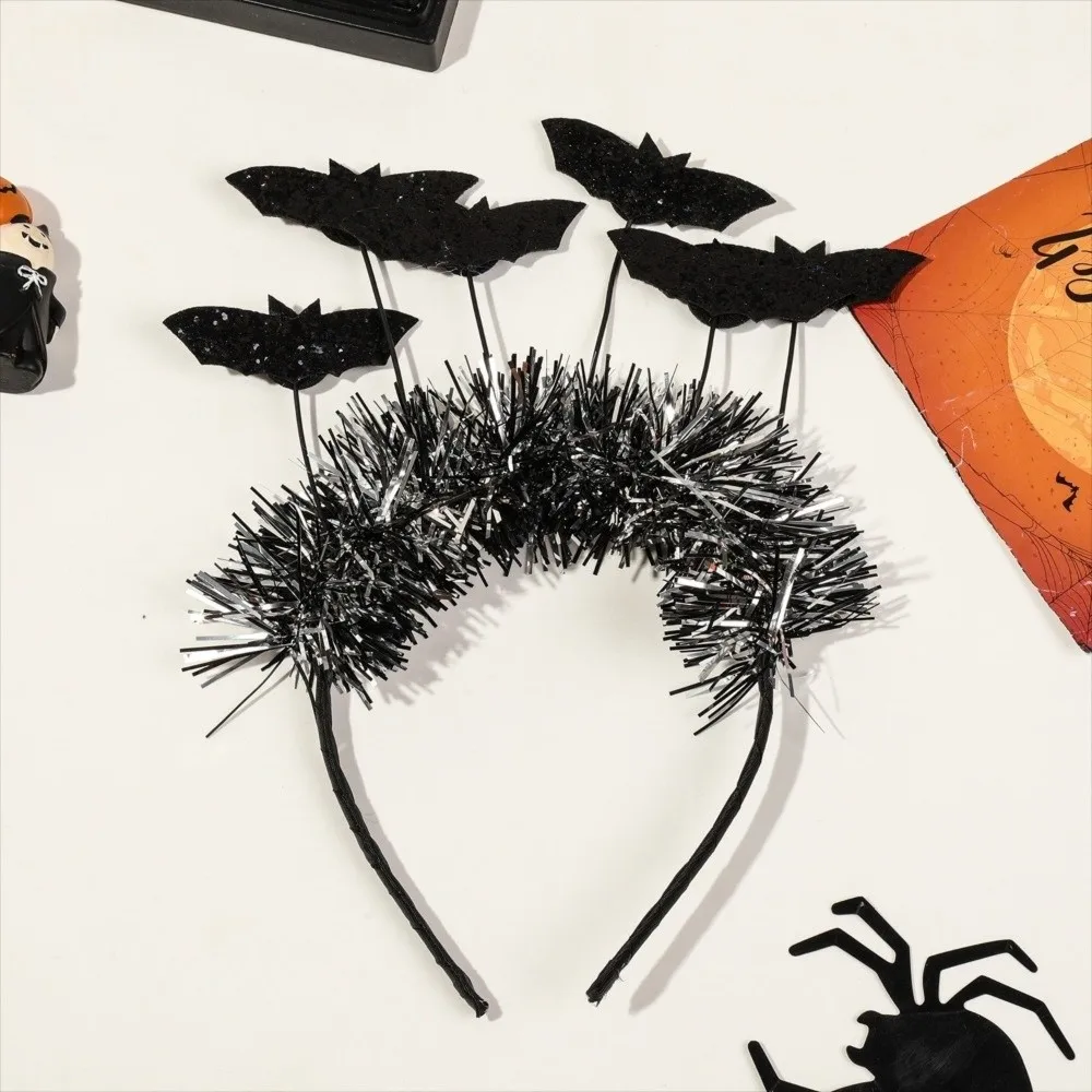 Prank Decoration Bat Halloween Hair Hoop Pumpkin Ghost Spider Headband Plastic Mesh Festival Hair Accessories Girl