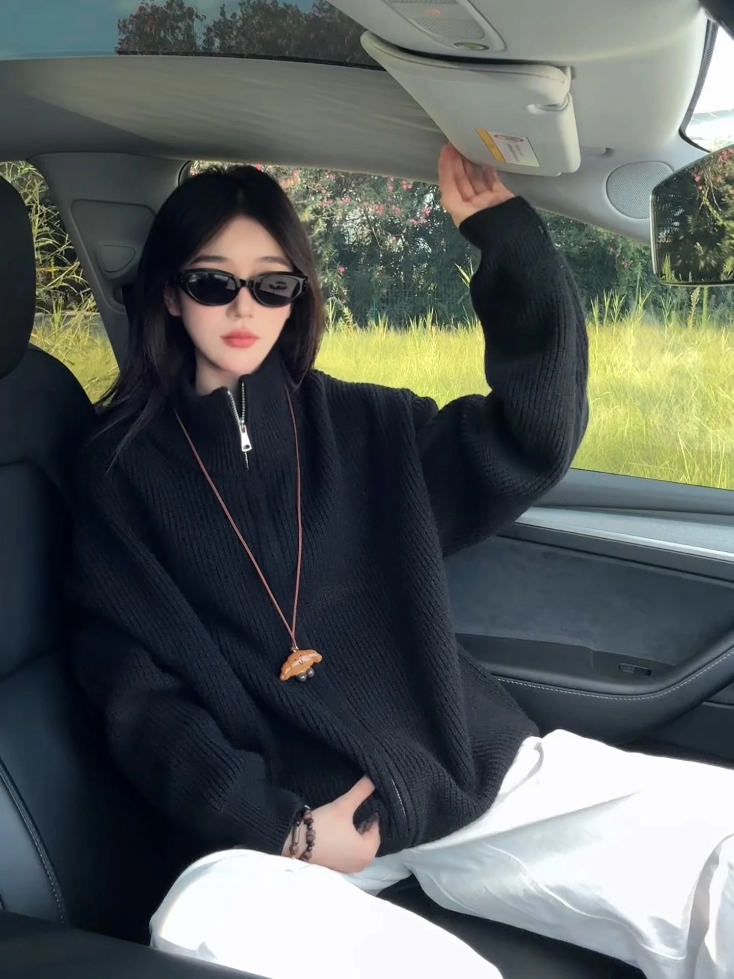 

Кардиган-свитер Bla Zipper с высоким воротником, вязаная кофта в американском стиле, куртка-жакет для осени, хлопок/акрил