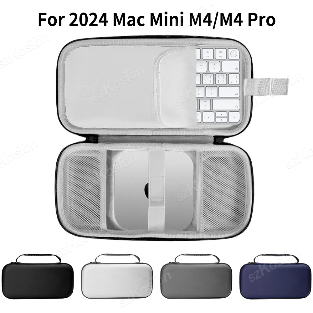 EVA Hard Shell กระเป๋าถือสําหรับ Mac Mini M4 Pro คอมพิวเตอร์เดสก์ท็อปเมาส์คีย์บอร์ดแบบพกพากระเป๋าเดินทางสําหรับ Mac Mini M4 PC