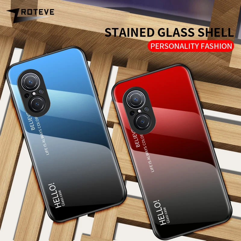 Nova9 SE Case ZROTEVE Gradient Tempered Glass Cover For Huawei Nova 9 9SE 8 8i 10 Pro Y60 Y70 Y90 Nova8 Nova10 SE Phone Cases