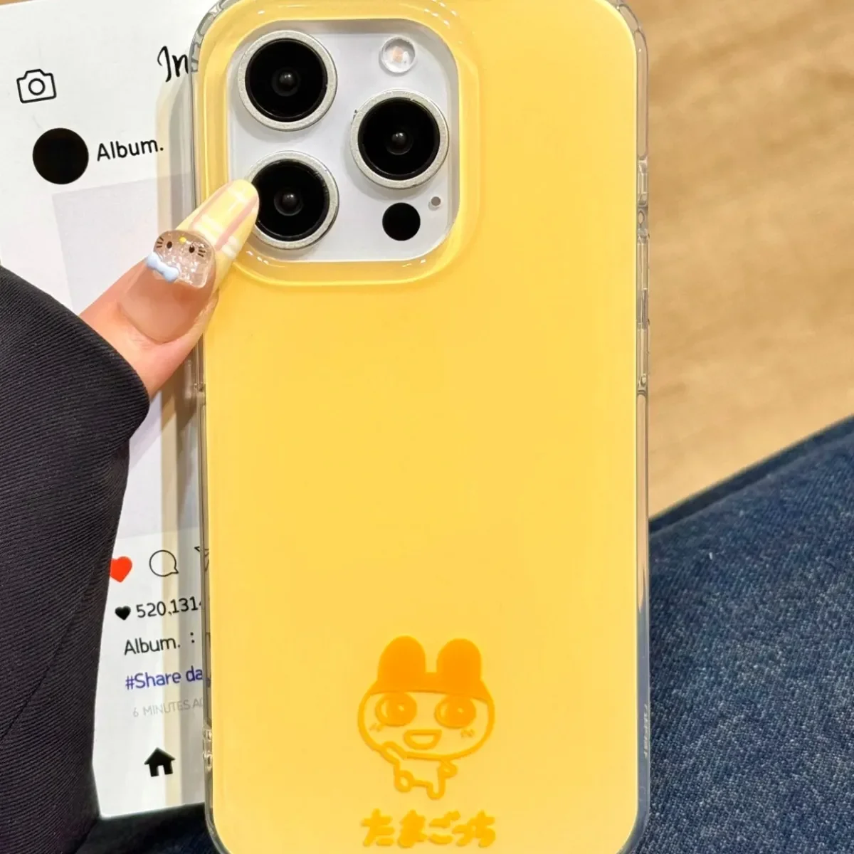 Yellow Pink Cartoon Cute Tamagotchi Couple Phone Case For iPhone 17 Air 16 15 14 13 12 11 Pro Max Plus Y2K Kawaii Creative Cover