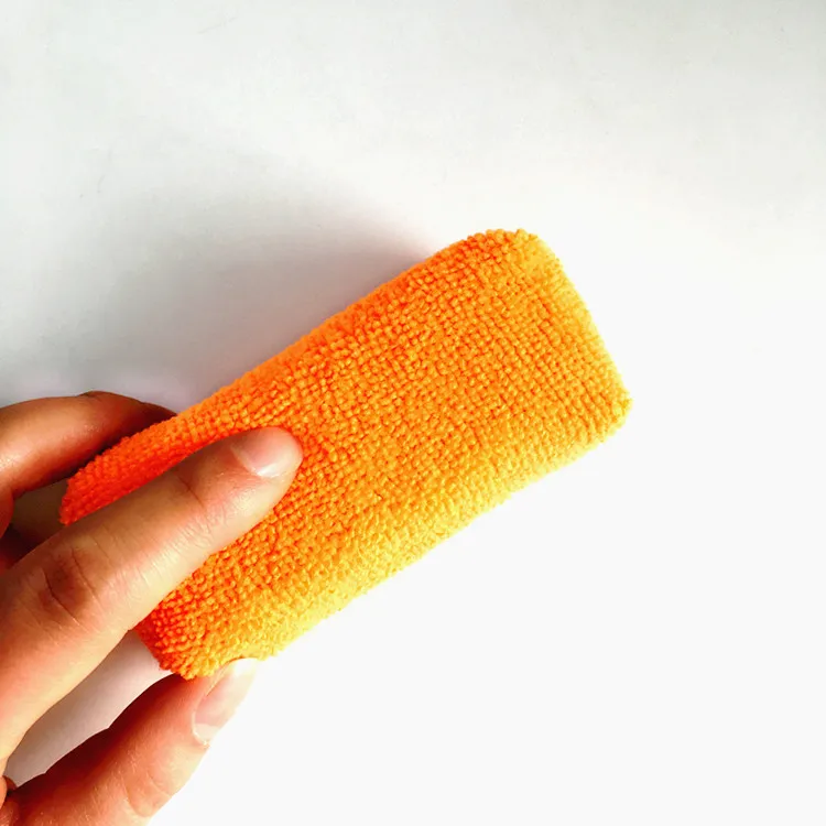 Stock Available 450pcs Packing Small Size Orange Wax Applicator Pad Microfiber Sponge Foam Block for Car Detailing Supply