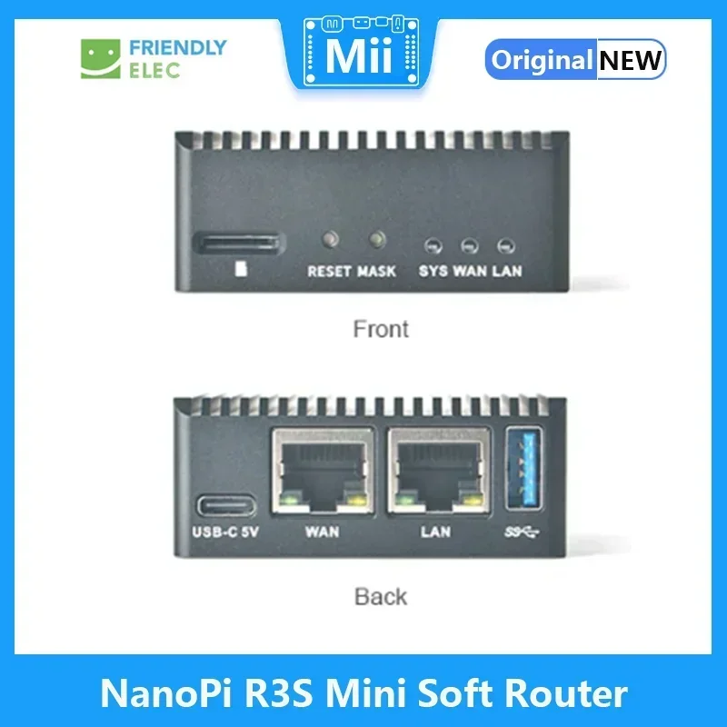 Friendly NanoPi R3S Mini Soft Router With Rockchip RK3566 Android Box Dual Network Port