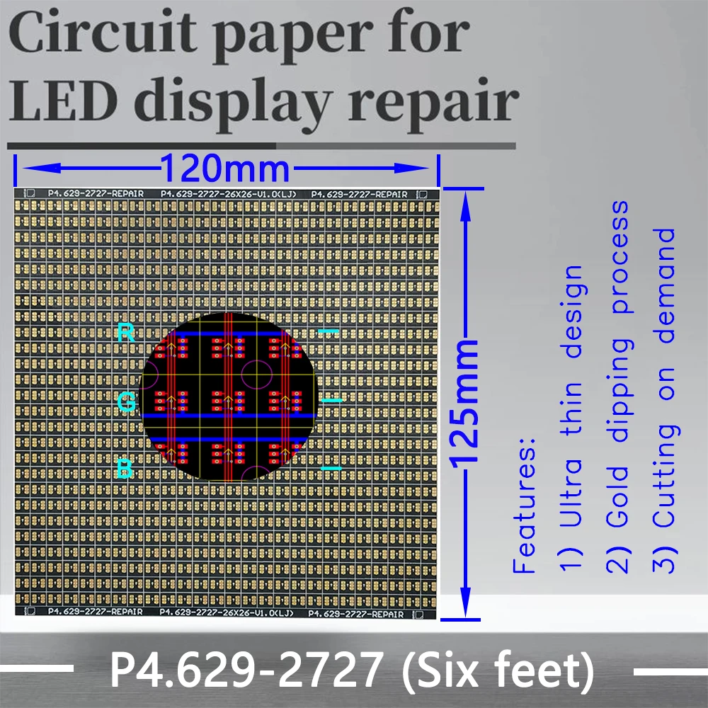 

P4.629-2727(SF) Circuit Paper，Six feet，120X125mm ,Used for repairing damaged PCB pads