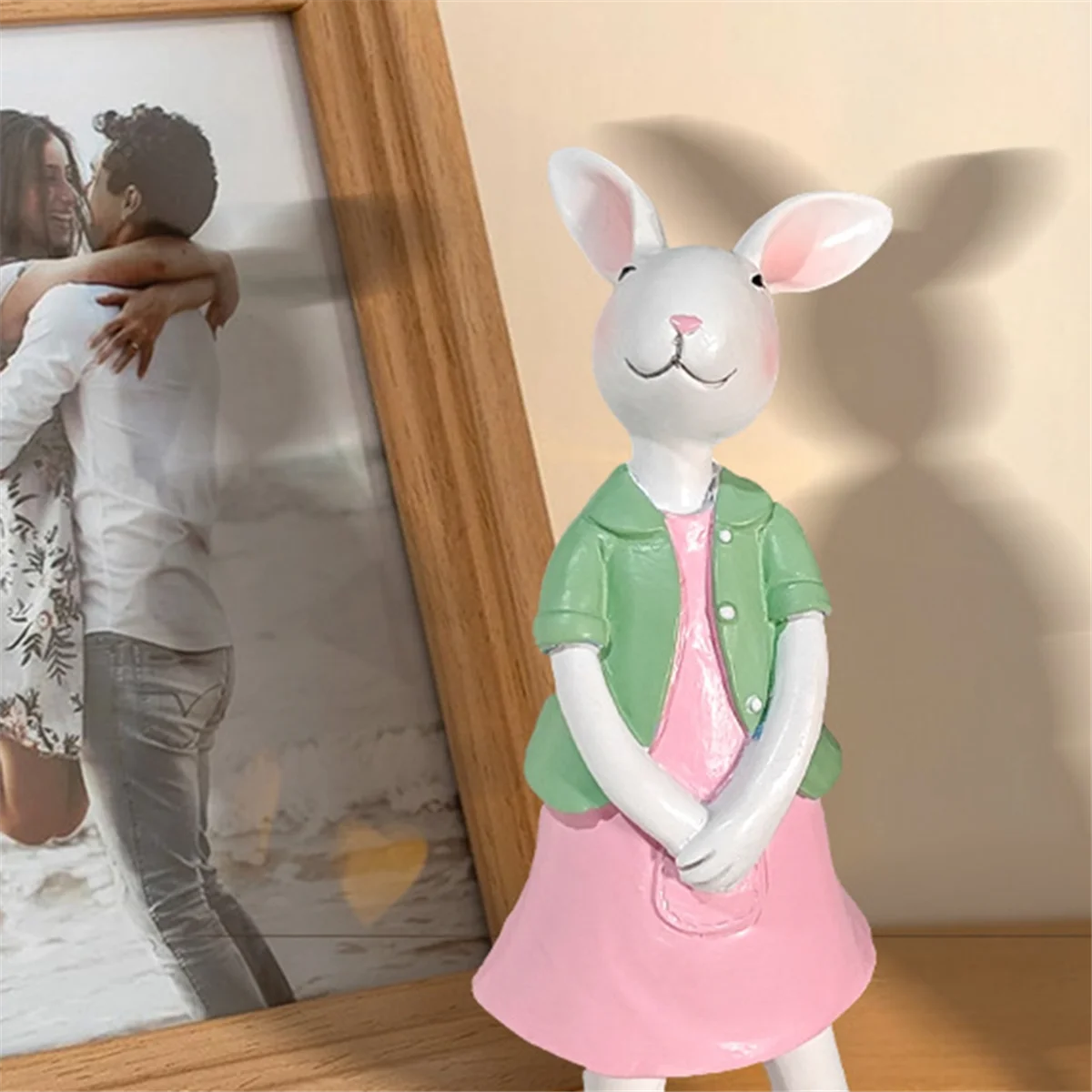 ATTU Pasqua Decorazione animale carino Casa rurale Animale Resina Figurina animale Decorazione Ornamenti da tavolo