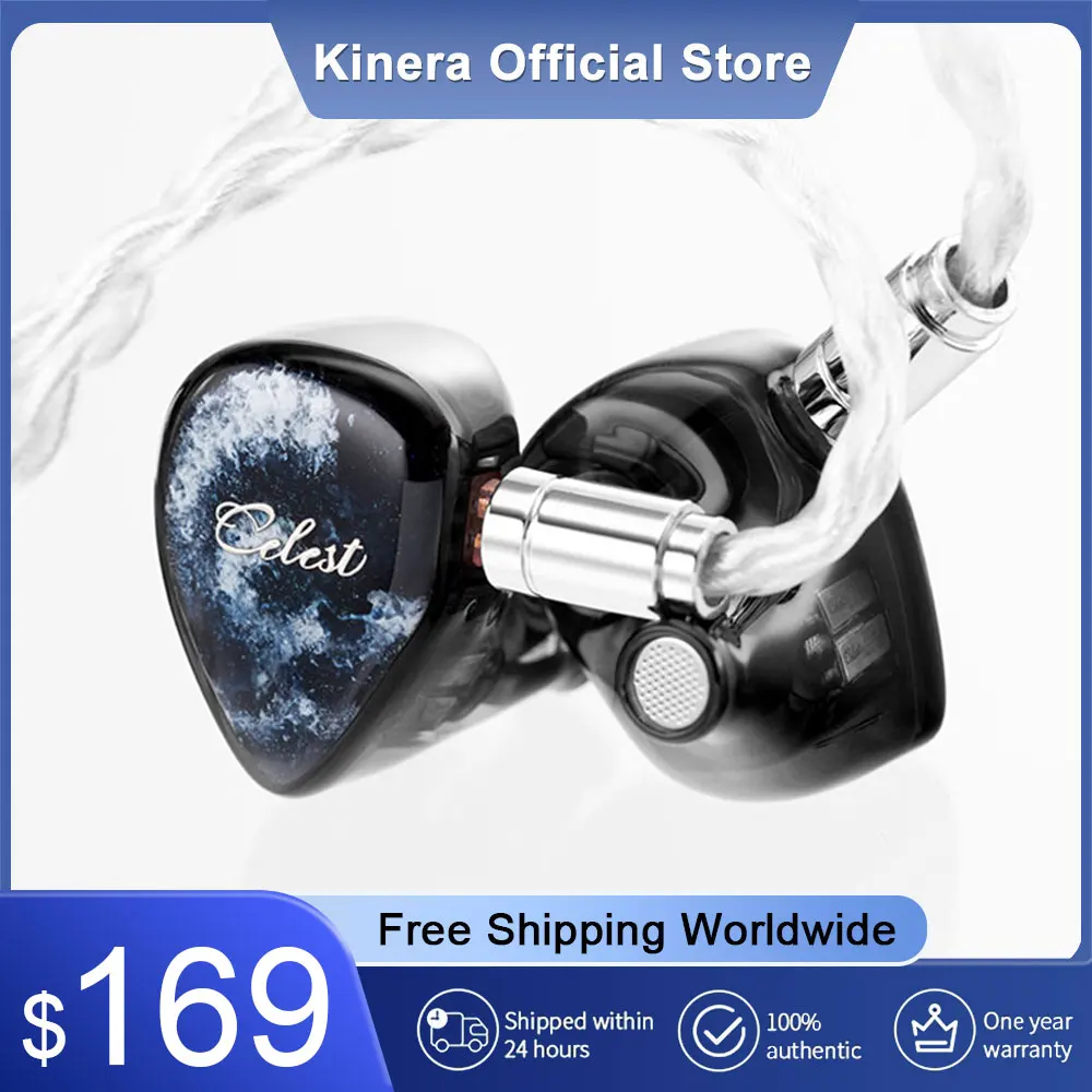 

Kinera Celest Relentless 1 DD+6 BA In-Ear Headphone Hybrid Monitor Wired 3.5mm 4.4mm Plugs Cable For Hifi Music Headset Gift