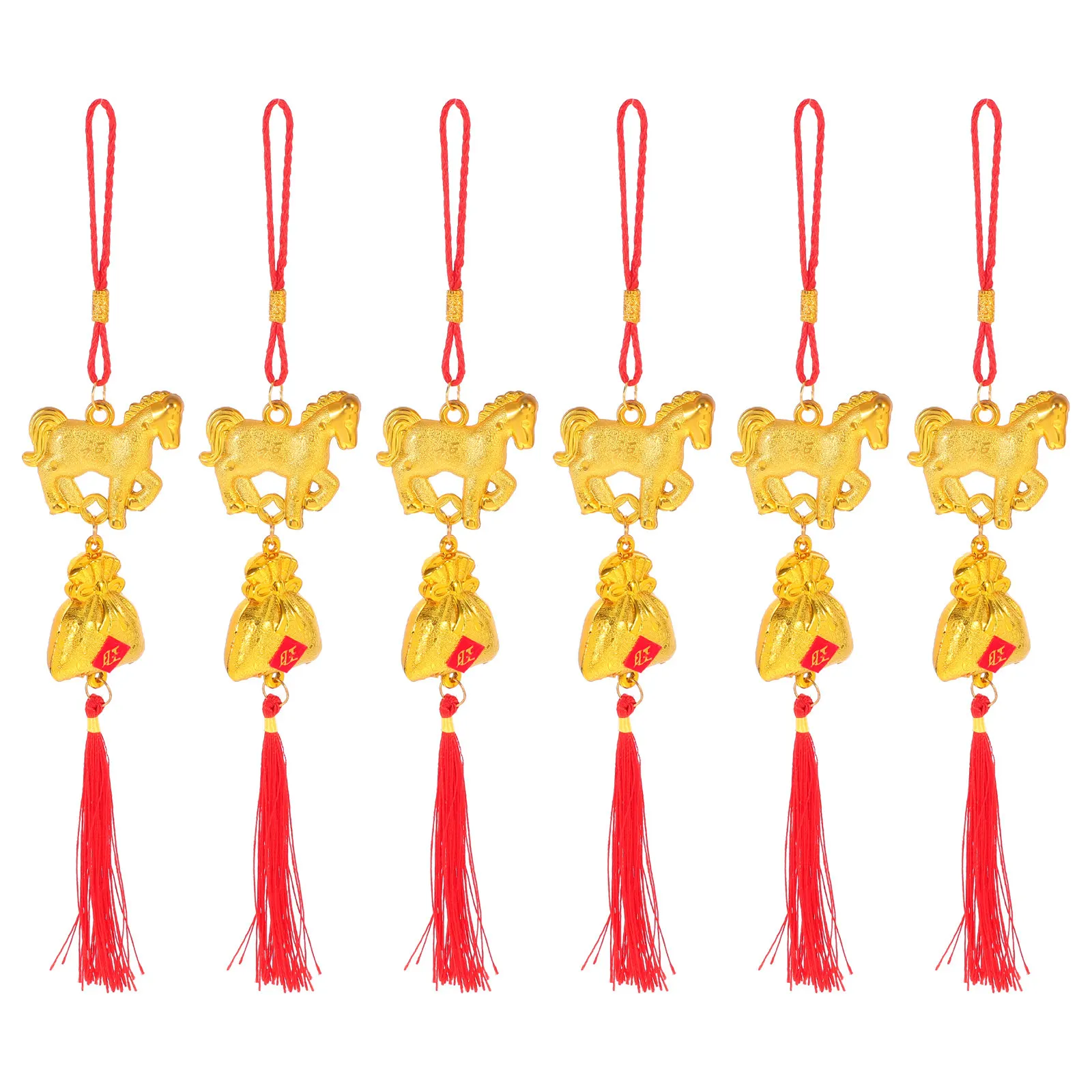 

6Pcs Spring Festival Bonsai Hanging Ornaments Chinese New Year Lucky Pendants Year of Decoration New Year's Pendant