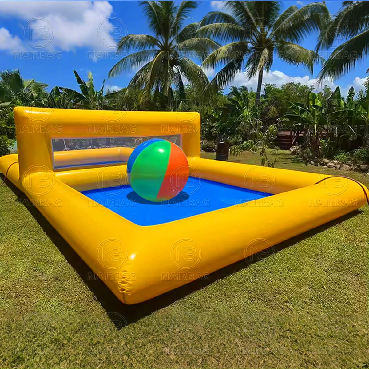 2026 كبير بولي كلوريد الفينيل تجاري بركة نفخ الكرة الطائرة المحكمة بحيرة نفخ الكرة الطائرة الميدانية لعبة المياه للأطفال Adultswoniu #2
