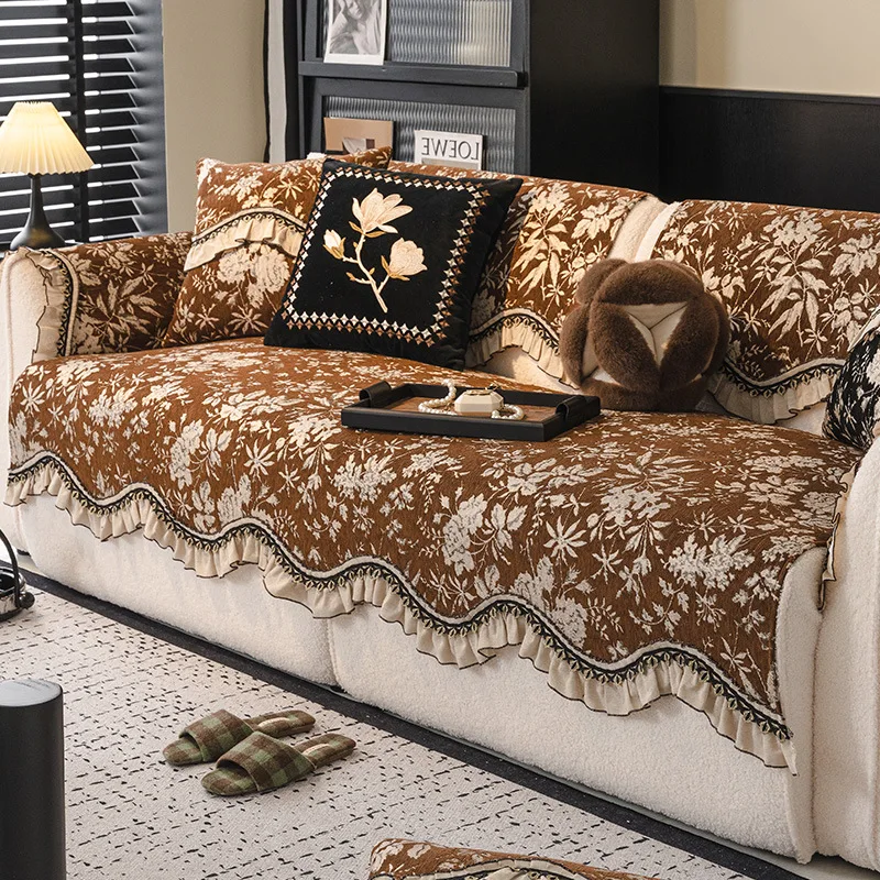 Light Luxury High-end French Special-shaped Sofa Cushion Non-slip Sofa Cushion Universal in All Seasons New Cover Towel