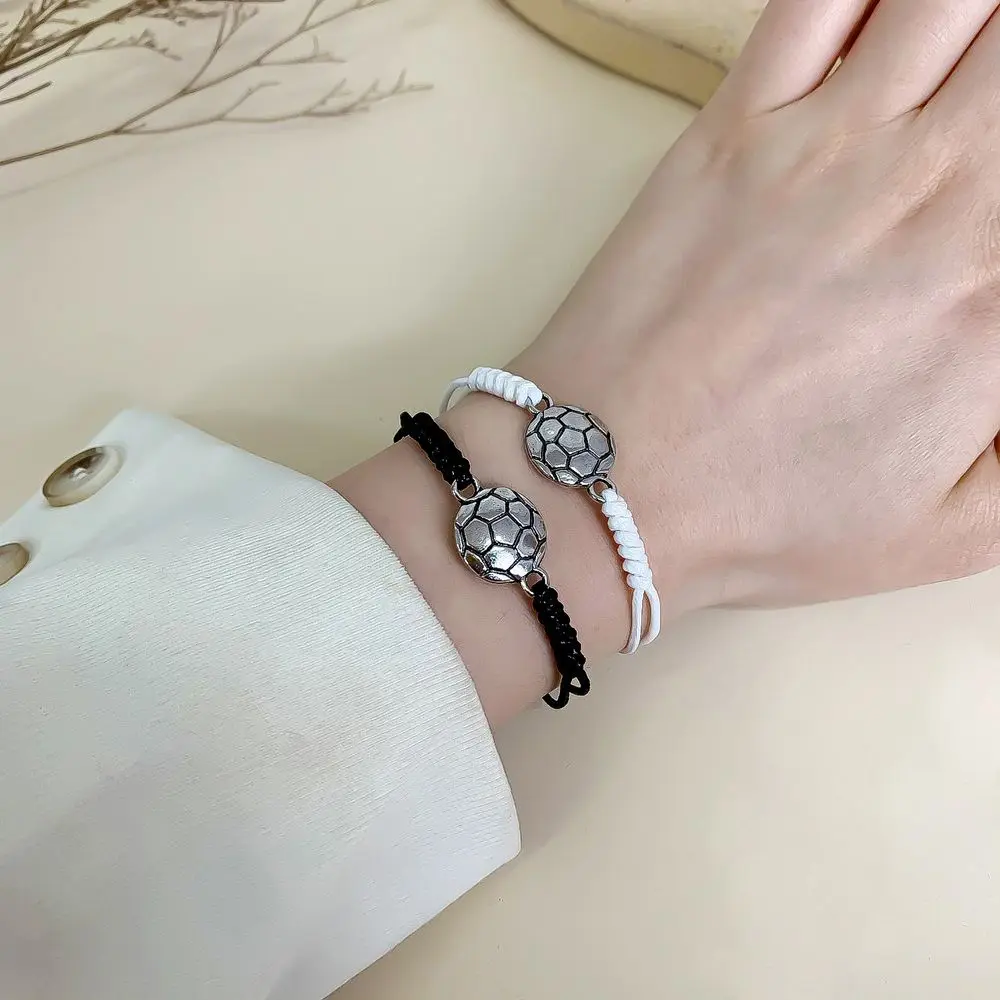 Baseball Handmade Volleyball Basketball Football Couple Hand Rope Korean Style Bracelet Ball String Rope Jewelry Accessories