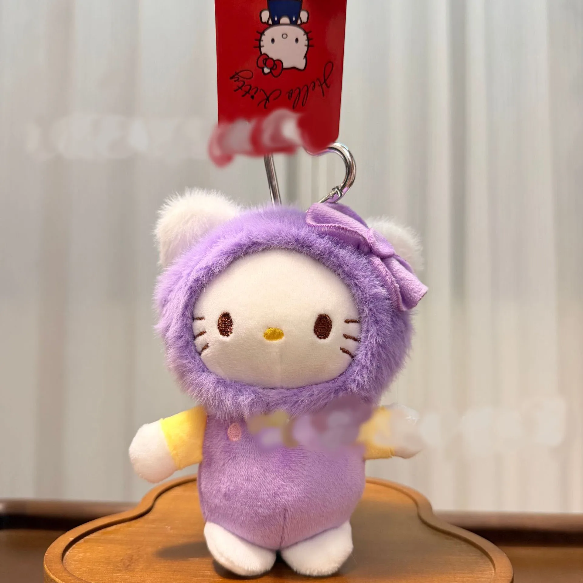 Niedlicher Hello Kitty Plüsch-Schlüsselanhänger, Stirnband, Taschenanhänger, Puppe, kleiner Anhänger, Figur, Geschenkanhänger