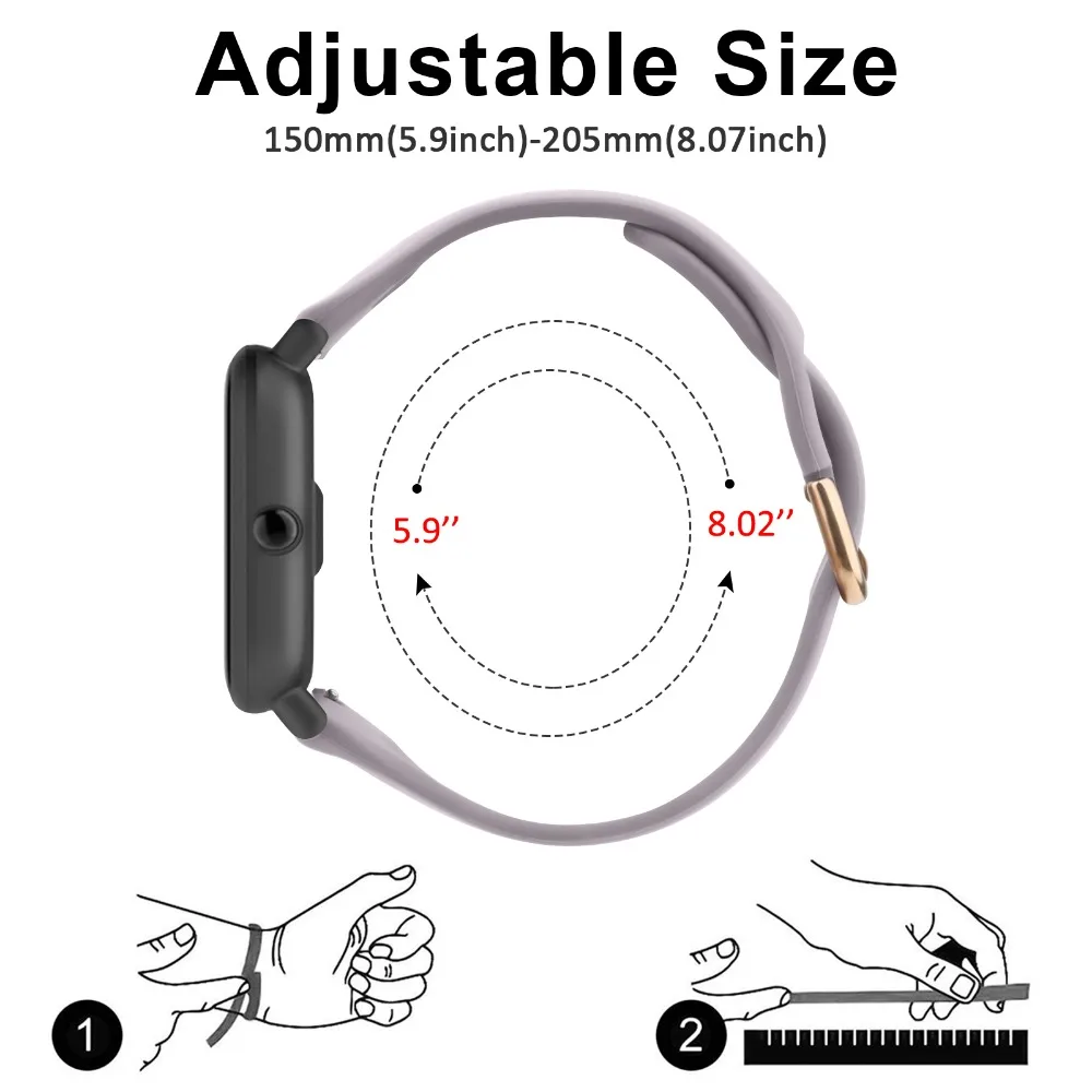 20mm Thin Silicone Band For Samsung Galaxy Watch FE 7 6 5 4 40mm 44mm/Watch 4 6 Classic/Active 2/5Pro 45mm/Watch 3 41mm Strap