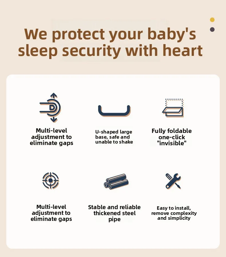 Krippenzaun-Leitplanke, Anti-Drop-Bett-Seitenleitblech, Reise-Klappbett, praktische Bettzaunseite für junge Kinder