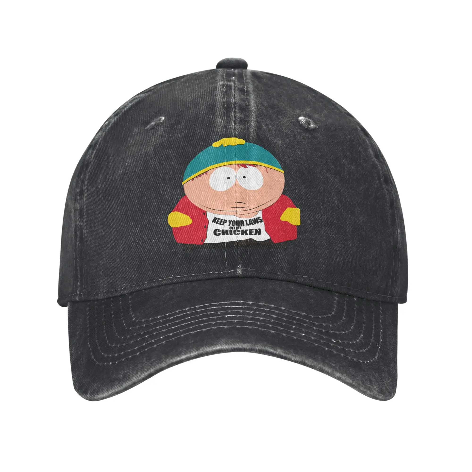 Keep Your Laws South-Parks Baseball Caps Retro Distressed Washed Kenny Cartman Headwear Outdoor ATravel Adjustable Fit Caps Hat