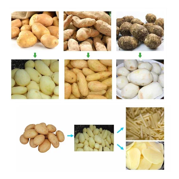 Automatic French Fries Washing and Cutting Machine Potato Chips Slicing