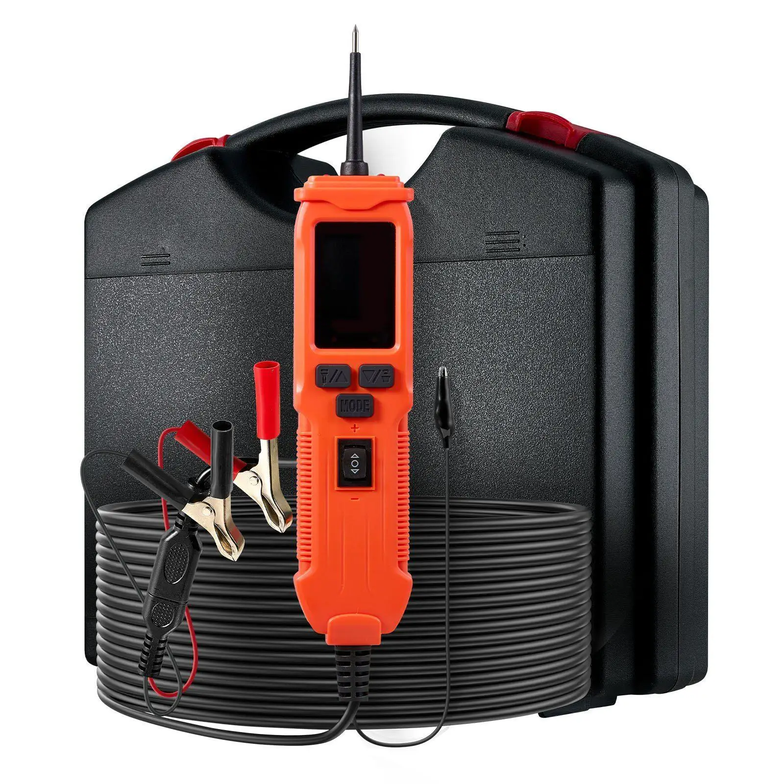 

Professional Auto Circuit Probe Tester 6x1m Cable, DC-110V+110V, Real-Time Readings for Injector, Diode, Frequency