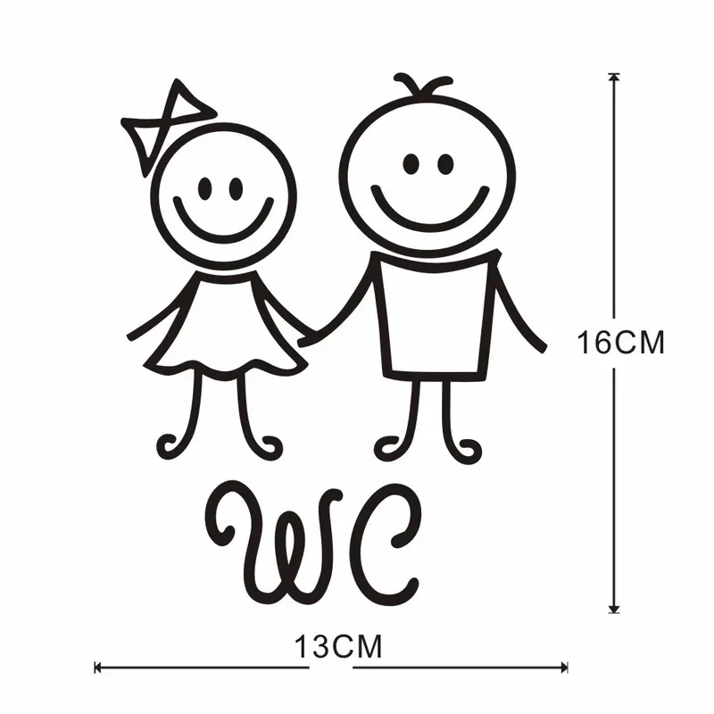 مضحك الحمام المرحاض ملصقات الاسلوب المناسب الفينيل ملصقات الباب #2