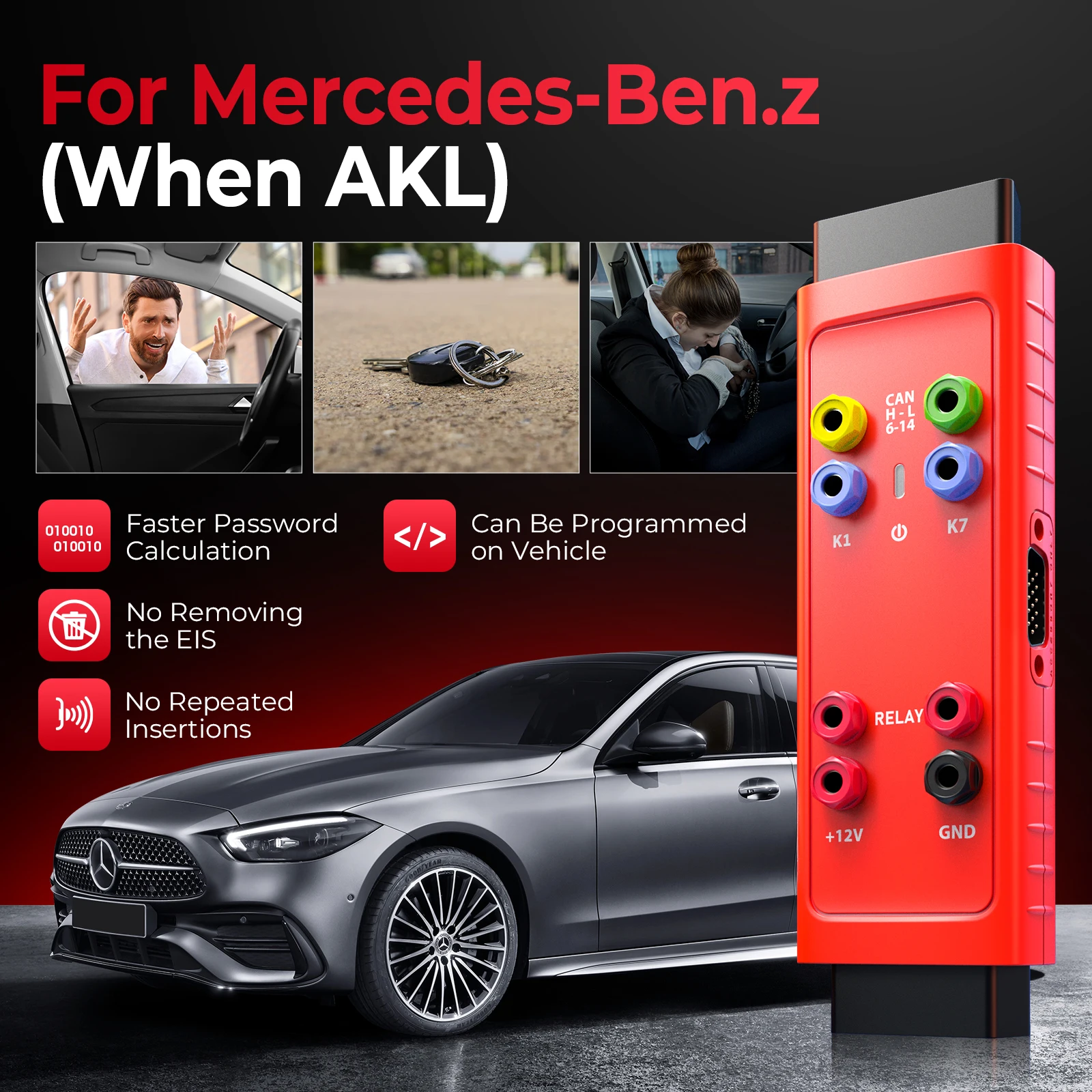 Autel G-BOX3 Key Programming Adapter for Benz BMW faster All Keys Lost Password Calculation Use With IM608 IM508S IM608S II